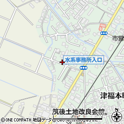 福岡県久留米市津福本町1738-3周辺の地図