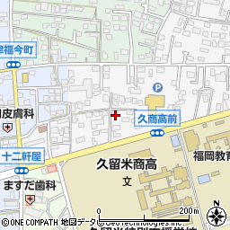 福岡県久留米市西町111-18周辺の地図