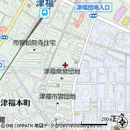 福岡県久留米市津福本町1672周辺の地図