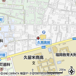 福岡県久留米市西町111-32周辺の地図