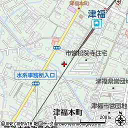 福岡県久留米市津福本町1664-3周辺の地図
