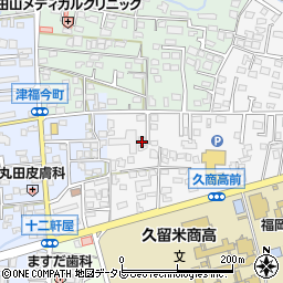 福岡県久留米市西町122-15周辺の地図