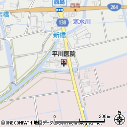 平川医院周辺の地図