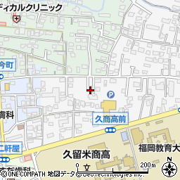 福岡県久留米市西町123周辺の地図