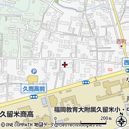 福岡県久留米市西町132周辺の地図