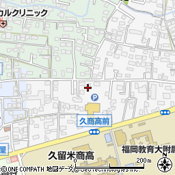 福岡県久留米市西町124周辺の地図