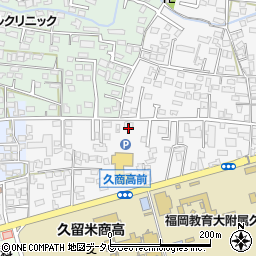 福岡県久留米市西町124-18周辺の地図