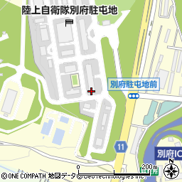 陸上自衛隊　別府駐屯地周辺の地図