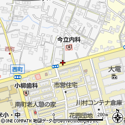 福岡県久留米市西町183-6周辺の地図