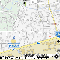 福岡県久留米市西町249周辺の地図