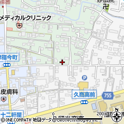 福岡県久留米市津福本町9周辺の地図