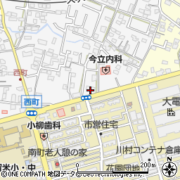 福岡県久留米市西町186-5周辺の地図