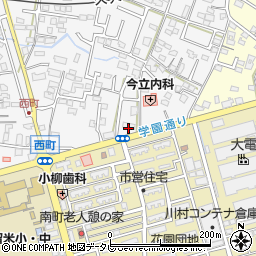 福岡県久留米市西町186周辺の地図