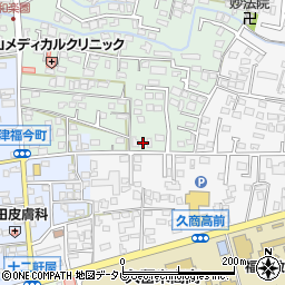 福岡県久留米市津福本町10周辺の地図