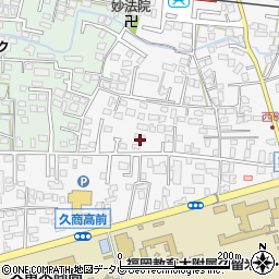 福岡県久留米市西町250周辺の地図