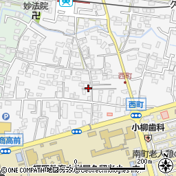 福岡県久留米市西町238-38周辺の地図