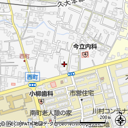 福岡県久留米市西町195周辺の地図