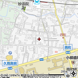 福岡県久留米市西町240周辺の地図