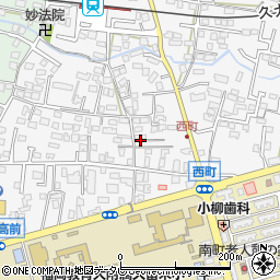 福岡県久留米市西町226-2周辺の地図