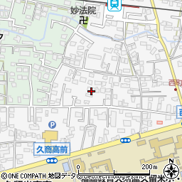 福岡県久留米市西町250-10周辺の地図