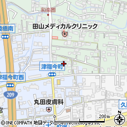 福岡県久留米市津福本町56-9周辺の地図