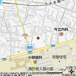 福岡県久留米市西町206周辺の地図