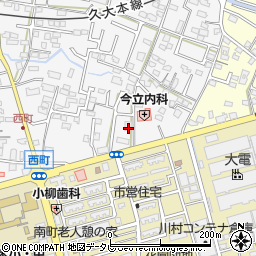 福岡県久留米市西町187周辺の地図