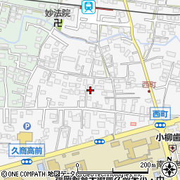 福岡県久留米市西町243周辺の地図