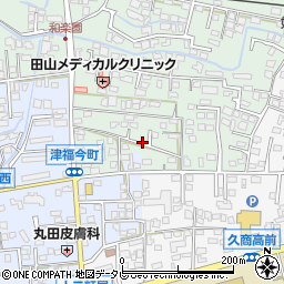 福岡県久留米市津福本町35-72周辺の地図