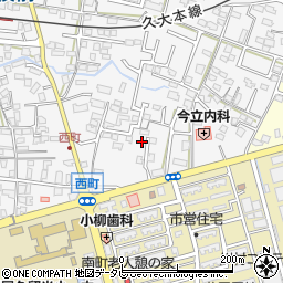 福岡県久留米市西町196-5周辺の地図