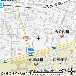 福岡県久留米市西町207周辺の地図