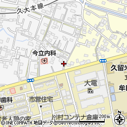 福岡県久留米市西町300周辺の地図