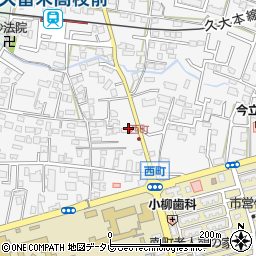 福岡県久留米市西町228周辺の地図