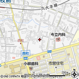 福岡県久留米市西町210周辺の地図