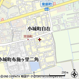 佐賀県小城市小城町自在周辺の地図