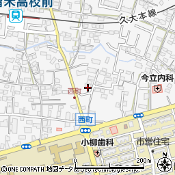 福岡県久留米市西町216周辺の地図