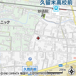 福岡県久留米市西町254周辺の地図