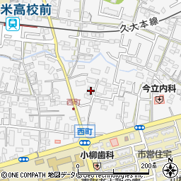 福岡県久留米市西町215周辺の地図