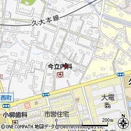 福岡県久留米市西町295周辺の地図