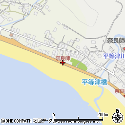 奈良師周辺の地図