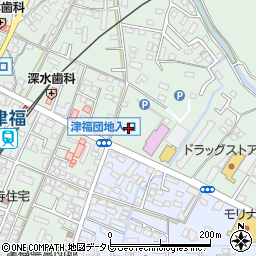福岡県久留米市津福本町1449周辺の地図