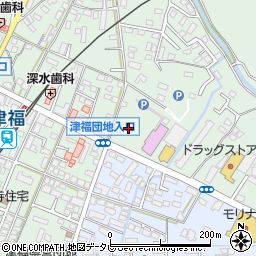 福岡県久留米市津福本町1459周辺の地図