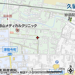 福岡県久留米市津福本町12周辺の地図