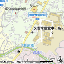 西鉄バス久留米株式会社　久留米本社周辺の地図