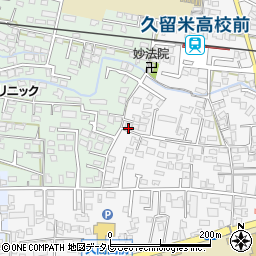 福岡県久留米市西町262周辺の地図