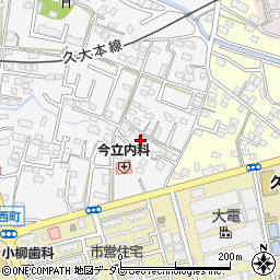 福岡県久留米市西町306周辺の地図