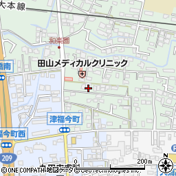 福岡県久留米市津福本町39-16周辺の地図