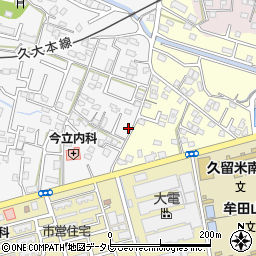 福岡県久留米市西町302周辺の地図