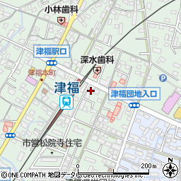 筑邦銀行津福支店 ＡＴＭ周辺の地図