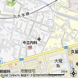 福岡県久留米市西町305周辺の地図